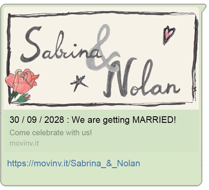 Rock & Roll, image du lien faire-part de mariage, faire-part digital