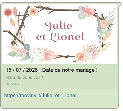 Mariage Terracotta Boheme-image du lien faire-part digital-papeterie de mariage digitale-faire-part de mariage digital