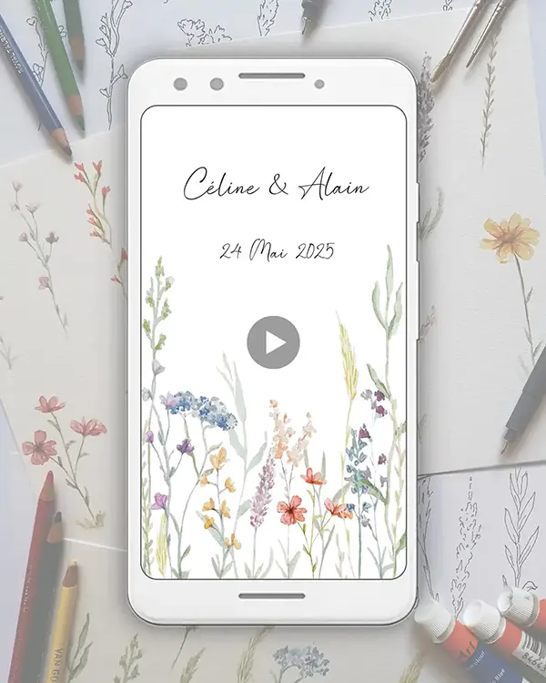 faire-part de mariage numérique et personnalisable