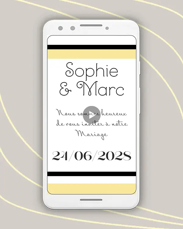 faire-part de mariage digital et animé