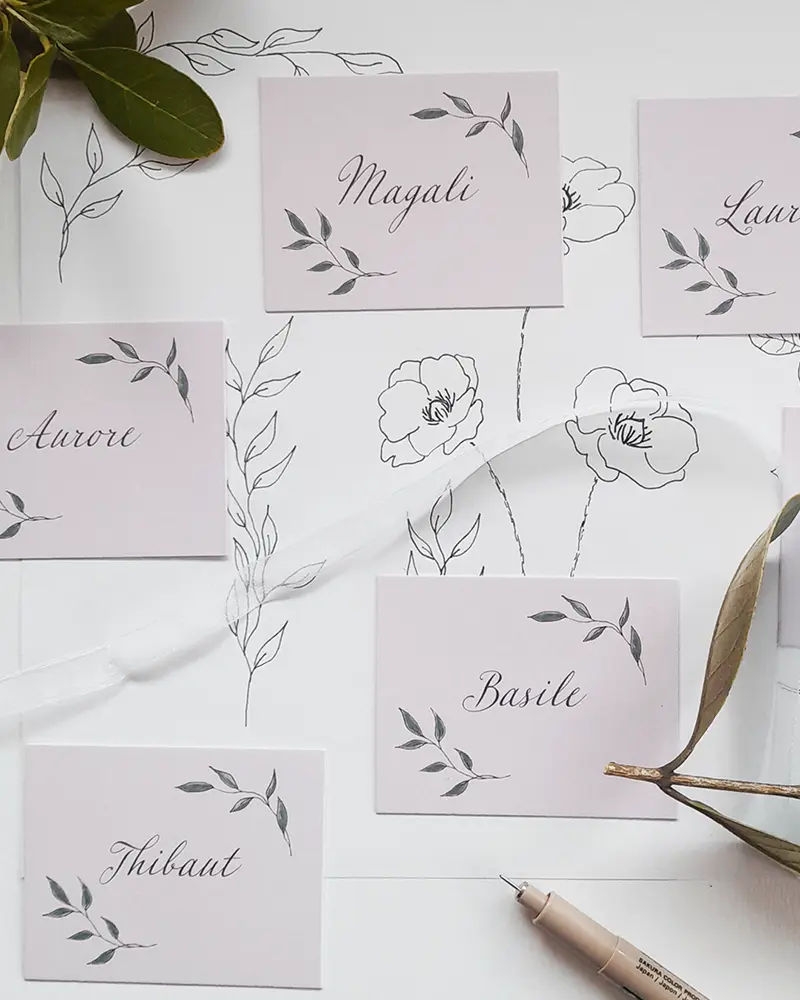 marque place mariage