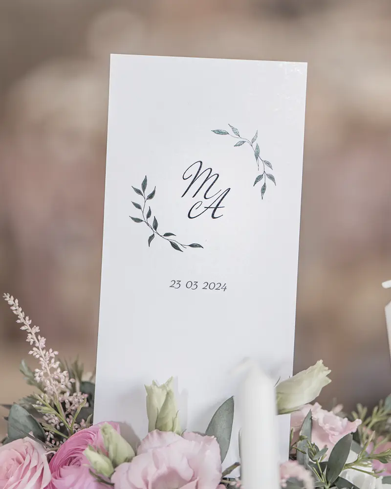menu mariage